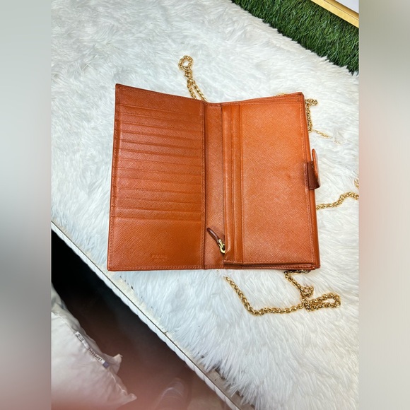 ❤️ Prada Saffiano Leather Wallet On Chain A507U0 - Picture 5 of 14